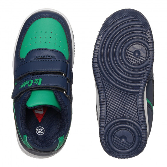 Sneakers cu detalii verzi, de culoare albastră Lee Cooper 296606 2