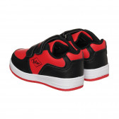 Sneakers cu detalii negre, de culoare roșie Lee Cooper 296609 2