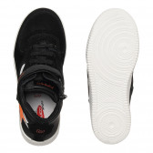 Sneakers  înalți cu detalii portocalii, negri BALDUCCI 296625 4