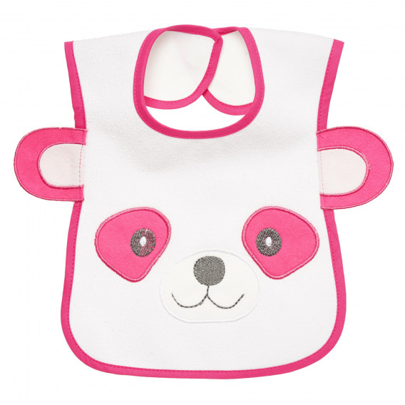 Bavetă impermeabilă, urs cu urechi imprimate în culoare roz, pentru o fată Mycey 297008 