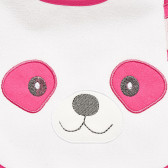 Bavetă impermeabilă, urs cu urechi imprimate în culoare roz, pentru o fată Mycey 297009 2