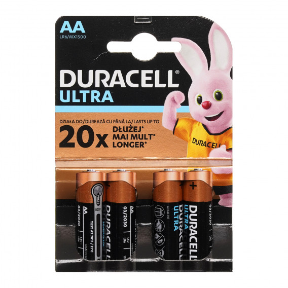 4 buc. baterii - Ultra, AA, LR6 Duracell 297044 
