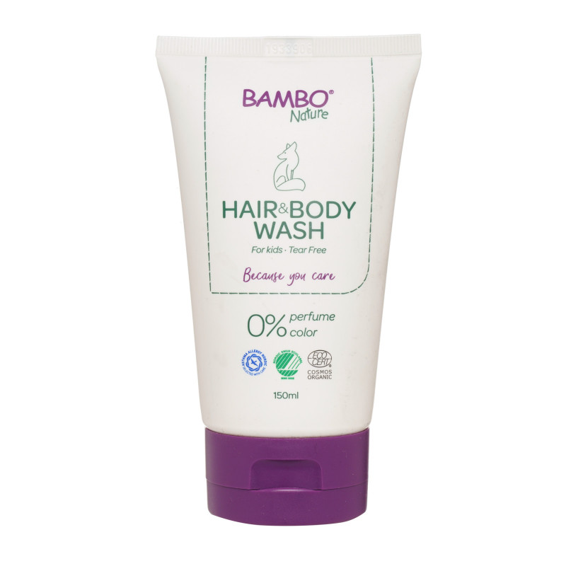 Șampon pentru păr și corp fără parfum Bambo Nature, 150 ml.  297149