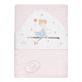 Prosop de baie pentru bebeluși VARITA MAGICA, 100 x 100 cm, roz Inter Baby 297173 2