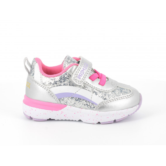 Sneakers cu elemente roz, argintii PRIMIGI 297385 4