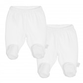 Set pantaloni cu botoși din bumbac alb Chicco Chicco 298055 