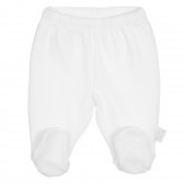 Set pantaloni cu botoși din bumbac alb Chicco Chicco 298056 2