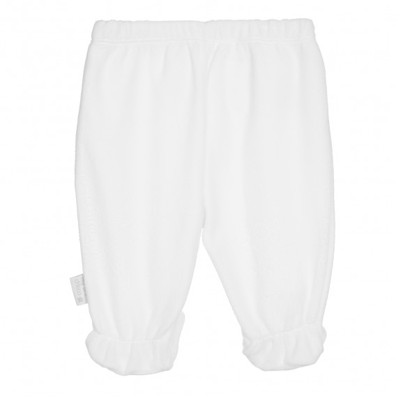 Set pantaloni cu botoși din bumbac alb Chicco Chicco 298058 4