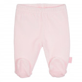 Set Chicco din pantaloni cu botoși din bumbac, alb și roz Chicco 298060 2