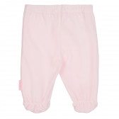 Set Chicco din pantaloni cu botoși din bumbac, alb și roz Chicco 298061 3