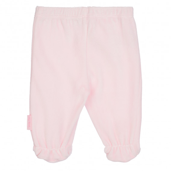 Set Chicco din pantaloni cu botoși din bumbac, alb și roz Chicco 298061 3