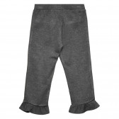 Pantaloni Chicco din bumbac cu margine cu volane, pentru fetite, gri Chicco 299950 8