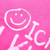 Bluză din bumbac cu mânecă lungă de culoare roz staccato pentru fete STACCATO 30003 3