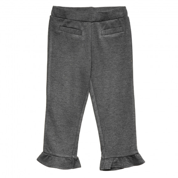 Pantaloni Chicco din bumbac cu margine cu volane, pentru fetite, gri Chicco 300047 