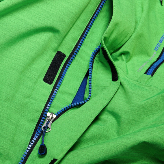 Geacă de iarnă marca verde Killtec, cu glugă și accente albastre pentru băieți KILLTEC 30016 3