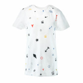 Bluză de bumbac marca Mexx cu imprimeuri mici colorate și mânecă scurtă pentru fete MEXX 30064 