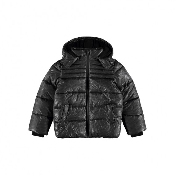 NAME IT jachetă neagră, scurtă de iarnă, cu monogramă Name it 301308 