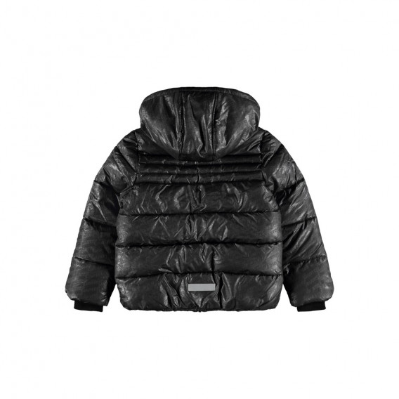 NAME IT jachetă neagră, scurtă de iarnă, cu monogramă Name it 301310 3