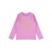 NAME IT bluză cu imprimeu 'Weekend', cu mâneci lungi, tricou roz din bumbac pentru fete Name it 301311 5