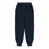 Pantaloni sport din bumbac, NAME IT, cu detalii pe buzunare, bleumarin, pentru fete Name it 301322 