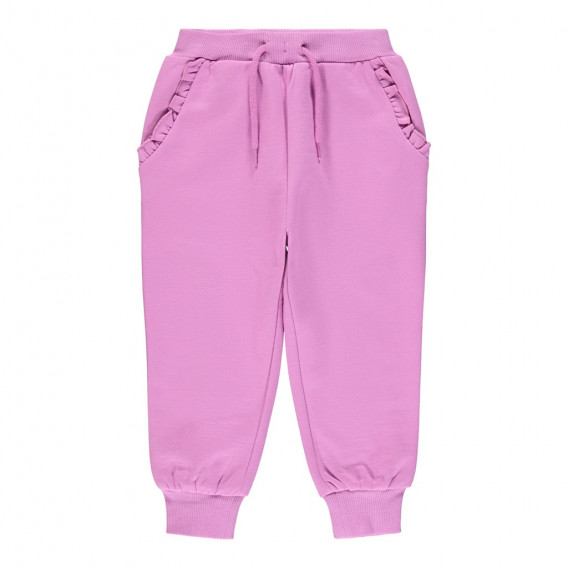 Pantaloni sport cu volane, roz Name it 301328 