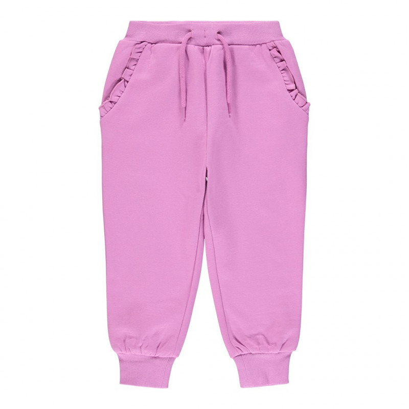Pantaloni sport cu volane, roz  301328