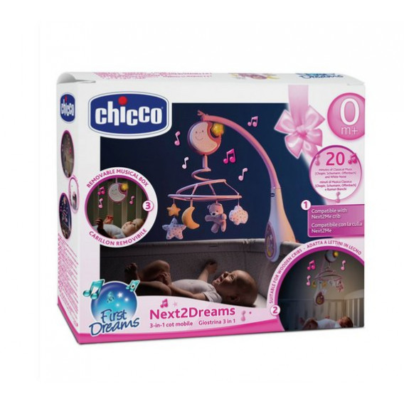 Carusel muzical Next2 Dreams, roz Chicco 301418 3