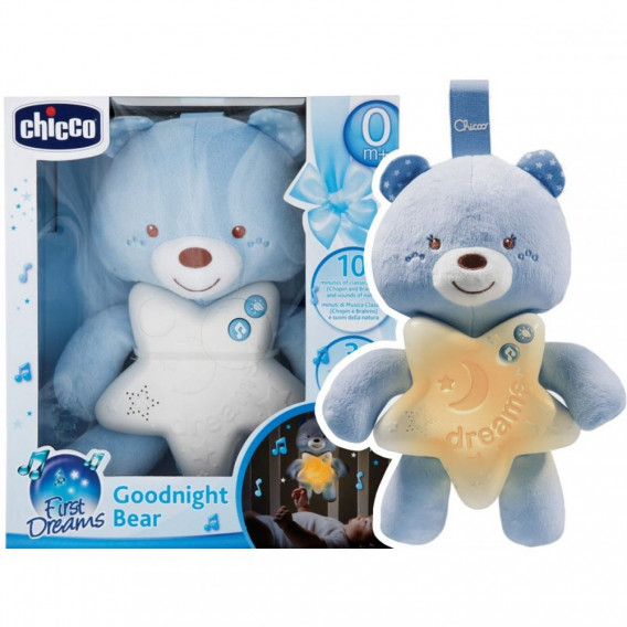 Lampă de veghe Noapte bună Ursuleț, albastră Chicco 301433 2