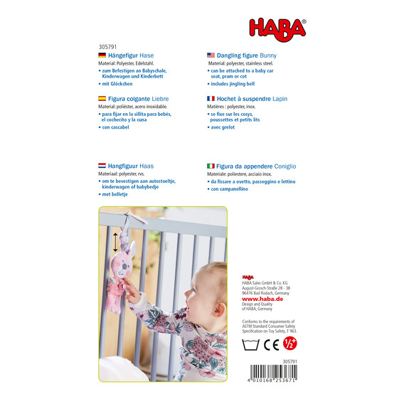 Zornăitoare agățată pentru bebeluși - Iepure Haba 302179 5