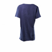 Bluză de bumbac de culoare albastru închis, cu inscripția  LES PETITES  și mânecă scurtă pentru fete BLUE SEVEN 30261 2