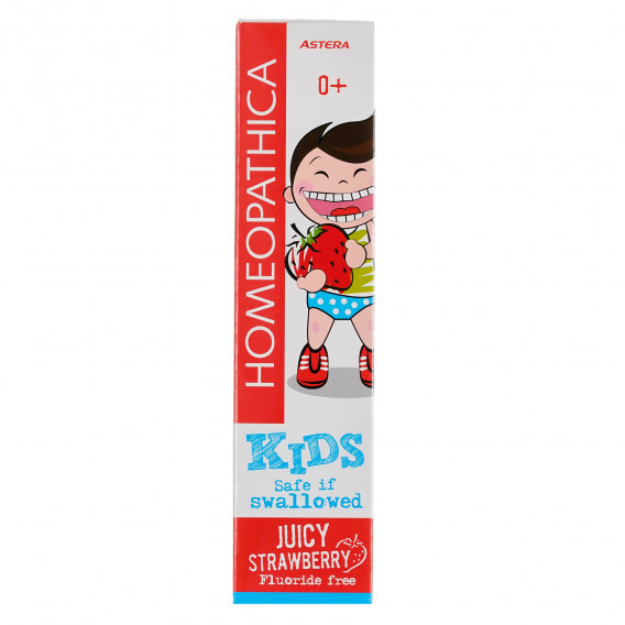 Pasta de dinți Homeopathica Kids, căpșuni, 0+, tub de plastic, 50 ml Astera 303033 6