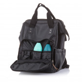 Rucsac pentru cărucior, piele neagră Chipolino 303473 3