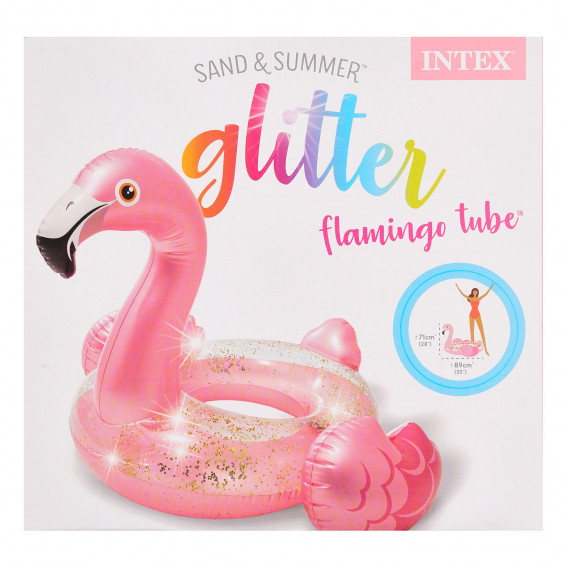 Flamingo gonflabil cu brocart Intex 303607 