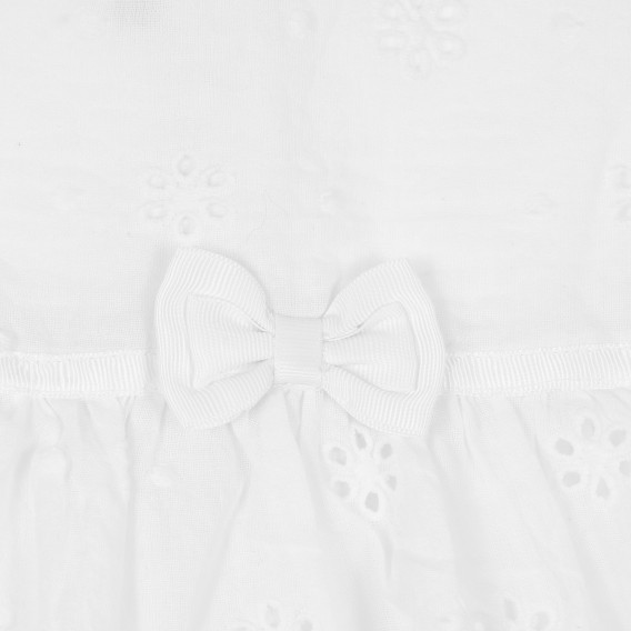 Rochie din bumbac pentru bebeluși, albă Chicco 303621 3
