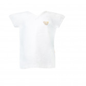 Bluză cu mânecă scurtă, Steiff cu aplicație de urs pentru fete Steiff 30475 