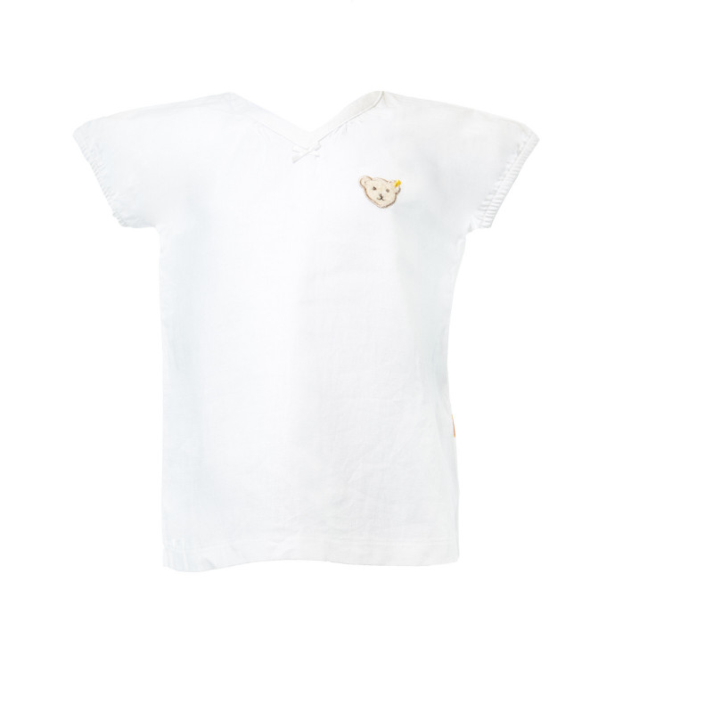 Bluză cu mânecă scurtă, Steiff cu aplicație de urs pentru fete  30475