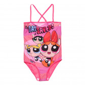 Costum de baie dintr-o bucată cu imprimeu Fetițele Powerpuff, roz Cool club 306505 5