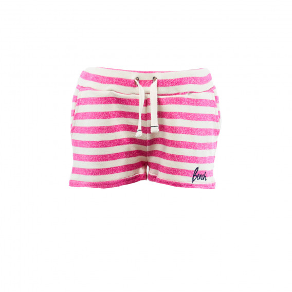 Pantaloni scurți cu dungi roz pentru fete BENCH 30940 