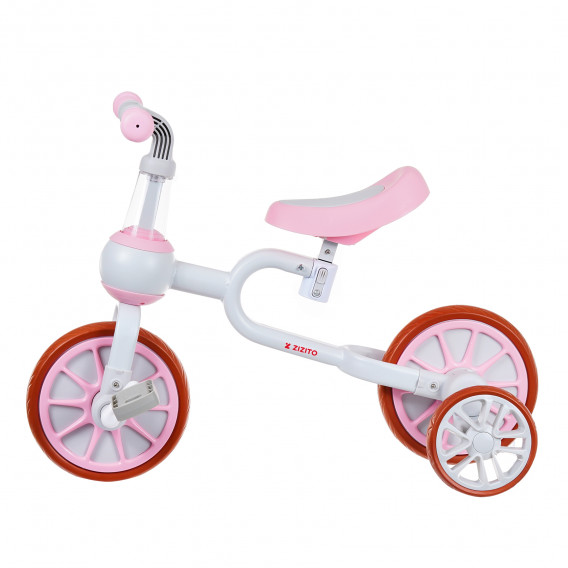 Bicicletă pentru copii cu roți auxiliare - Roz ZIZITO 309433 2
