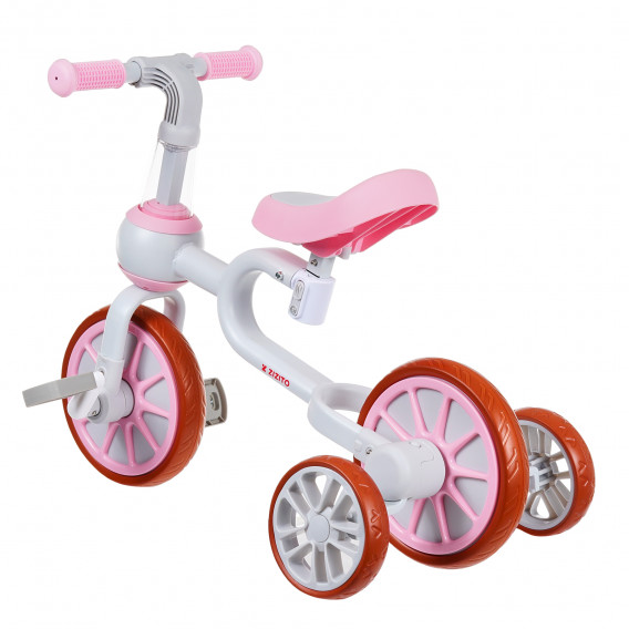 Bicicletă pentru copii cu roți auxiliare - Roz ZIZITO 309434 3