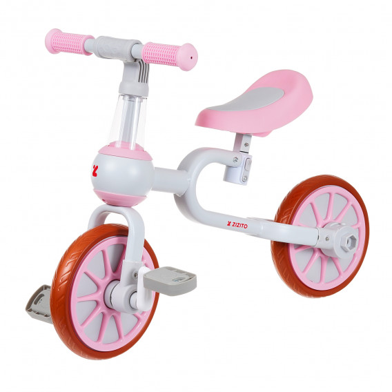Bicicletă pentru copii cu roți auxiliare - Roz ZIZITO 309446 15