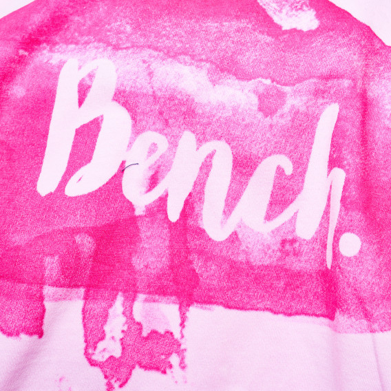 Tunică roz din bumbac cu mânecă scurtă pentru fete BENCH 30945 3