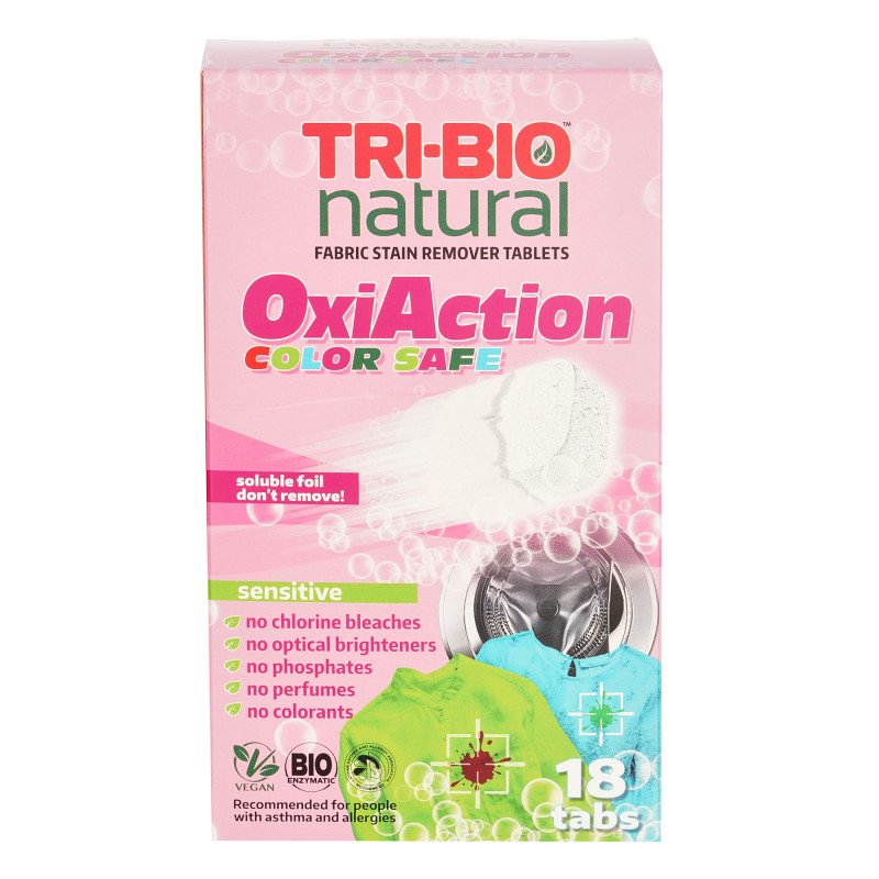Tablete naturale Oxi-Action pentru îndepartarea petelor - 18 buc.  310046