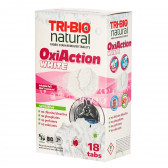 Tablete naturale Oxi-Action pentru îndepărtarea petelor pentru rufe albe - 18 buc. Tri-Bio 310050 2