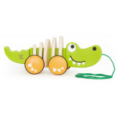 Jucărie din lemn pentru tragere - Crocodil HAPE 310293 3