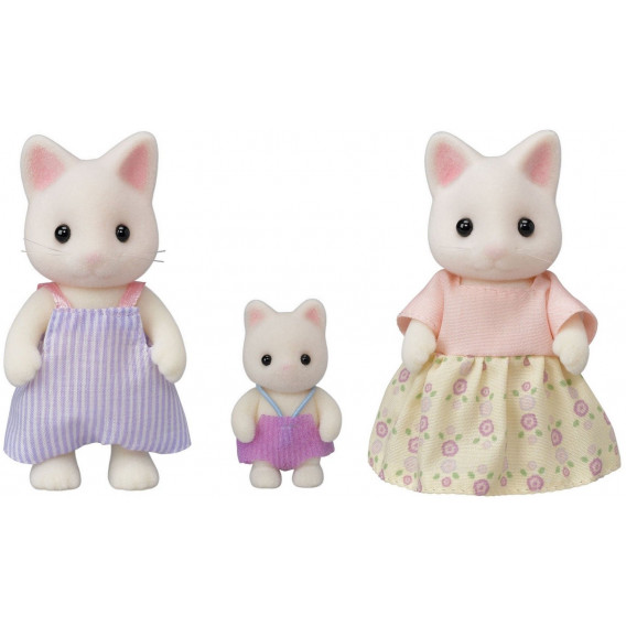 Set de figurine Sylvanian Families - Familia pisicilor, floral, 3 piese Sylvanian Families 310731 2