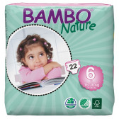 Scutece ECO de bebeluși Bambo Nature XL, mărimea 6, 16-30 kg, 22 bucăți Bambo Nature 31151 