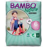 Scuteci ECO de bebeluși, tip chiloței Bambo Nature Pants XL, mărimea 6, 18+ kg, 18 bucăți Bambo Nature 31153 