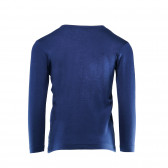 Bluză din bumbac cu mânecă lungă albastru marca Seven, cu imprimeu monstru BLUE SEVEN 31188 2