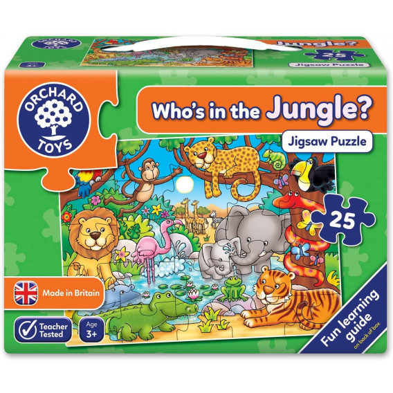 Cine trăiește în junglă - un puzzle Orchard Toys 312516 